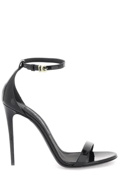 Dolce & Gabbana Ankle Strap Sandals In Black