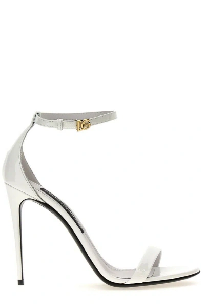 Dolce & Gabbana Ankle Strap Sandals In White