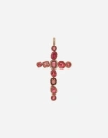 Dolce & Gabbana Anna Charm In Red Gold 18kt With Toumalines In Rot