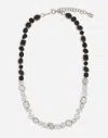 Dolce & Gabbana Anna Necklace In White Gold 18kt With Spinels And Topazes In Weiss