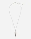Dolce & Gabbana Anna Pendant In Red Gold 18kt With Colouless Topazes, Grey And Black Spinels In White