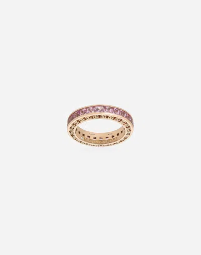 Dolce & Gabbana Anna Ring In Red Gold 18kt With Pink Sapphires