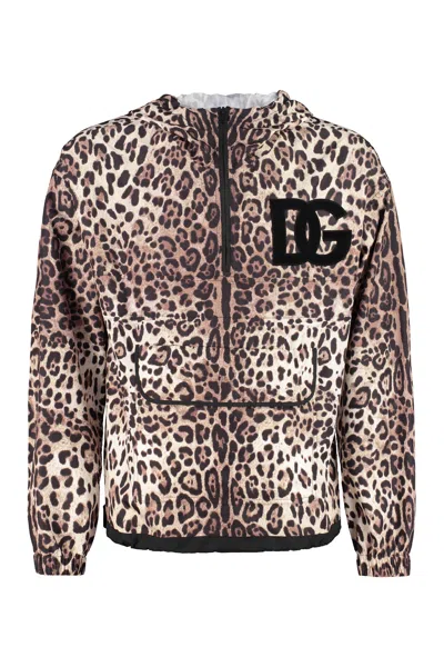 Dolce & Gabbana Anorak Jacket In Brown