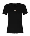 Dolce & Gabbana Jersey T-shirt With Rips And Dolce&gabbana Tag In Black