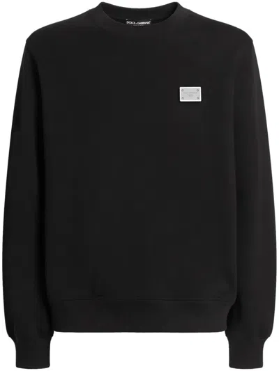 Dolce & Gabbana Applied Sweatshirt In Black