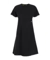 Dolce & Gabbana Midi Black Dress With Dg Detail In Black