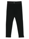 Dolce & Gabbana Appliqué-logo Straight-leg Leggings In Black