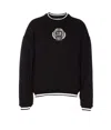 Dolce & Gabbana Crewneck Sweatshirt With Ribbed Cuffs And Hem In Black