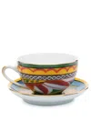 Dolce & Gabbana Archive-print Tea Set In Yellow
