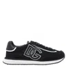 Dolce & Gabbana Dg Cushion Sneakers In Calfskin And Fabric In Multi