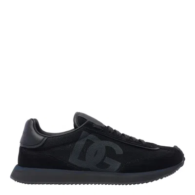 Dolce & Gabbana Aria Dg Runner Sneakers In Black