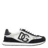 Dolce & Gabbana Women Black And White Low Top With Lace Details And Dg Patch On The Side In Fabric A In White