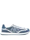 Dolce & Gabbana Blue Mixed-material 'dg' Cushion Sneakers In Blue