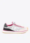 Dolce & Gabbana Cushion Sneakers With Rubber Sole And Leather Trim In Gray