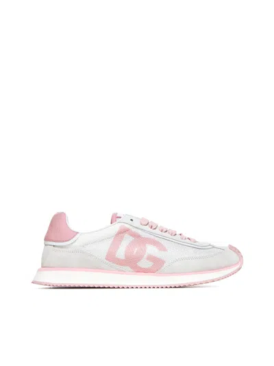 DOLCE & GABBANA ARIA MESH AND LEATHER SNEAKERS