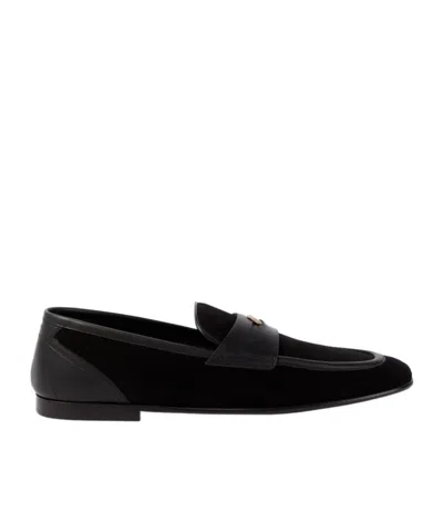 Dolce & Gabbana Ariosto Logo Detail Loafers In Black