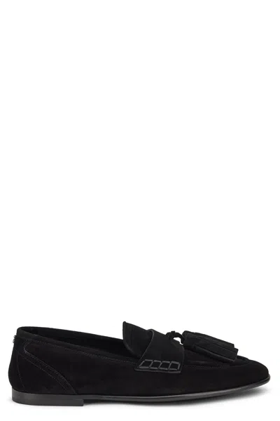 Dolce & Gabbana Ariosto Slipper In Crust In Black