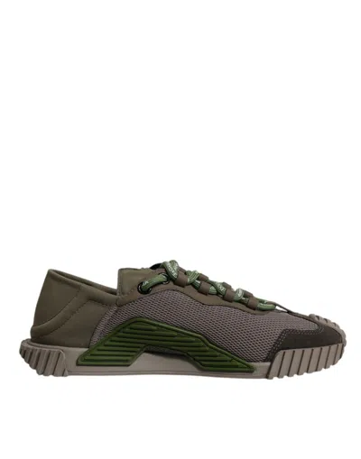Dolce & Gabbana Army Green Low Top Ns1 Men Sneakers Men's Shoes