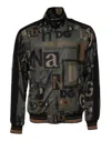 Dolce & Gabbana Army Green Polyester Logo Full Zip Men's Sweater