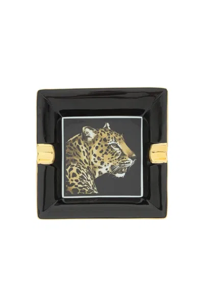 Dolce & Gabbana Ashtrat 18 X 18 Cm - Leopard In Black