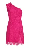 Dolce & Gabbana Short Shocking Pink Lace Dress In Pink