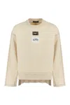 Dolce & Gabbana Men's Logo Detail Cotton Sweatshirt In Panna