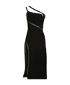 Dolce & Gabbana Asymmetric Zip-detail Midi Dress In Black