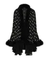Dolce & Gabbana Polka-dot Printed Chiffon Cape In Black
