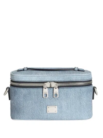 Dolce & Gabbana Atene Crossbody Minibag In Denim Nubuck In Pattern