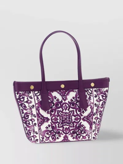 Dolce & Gabbana 'atene' Printed Tote Bag With Top Handles