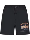 Dolce & Gabbana Athletic-print Swim Shorts In Black