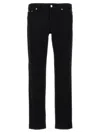 Dolce & Gabbana Elegant Mid Waist Tapered Pants In Blue In Black