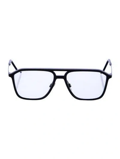 Pre-owned Dolce & Gabbana Aviator Eyeglasses In Black