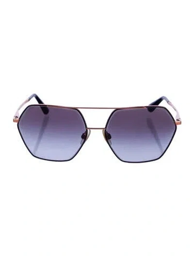 Pre-owned Dolce & Gabbana Aviator Gradient Sunglasses In Black
