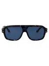 Dolce & Gabbana Grey Havana Acetate Sunglasses In Black