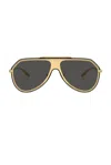 Dolce & Gabbana Aviator Sunglasses In Gold