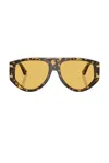 Dolce & Gabbana Dg4499 Aviator Sunglasses, 57mm In Yellow Havana