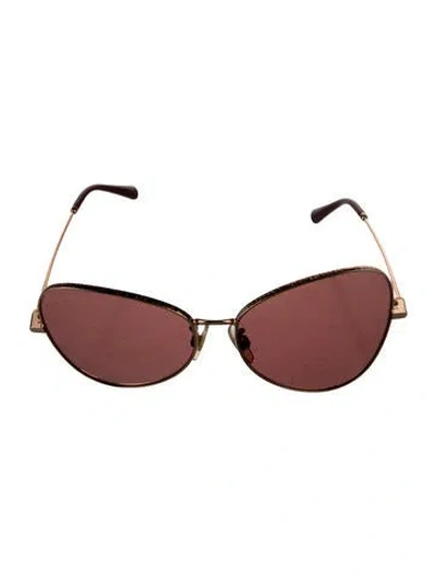 Pre-owned Dolce & Gabbana Aviator Tinted Sunglasses In Gold