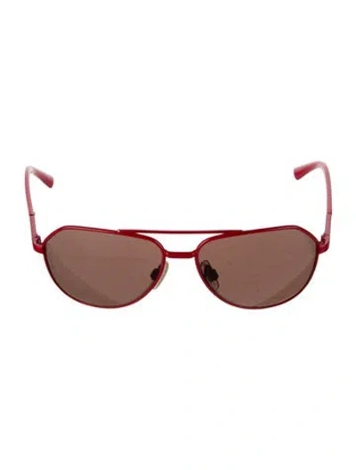 Pre-owned Dolce & Gabbana Babies' Aviator Tinted Sunglasses In Red