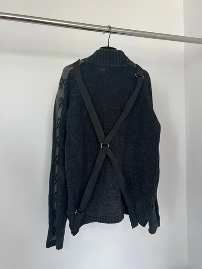 Pre-owned Dolce & Gabbana Aw03  Bondage Jacket In Dark Gray/black