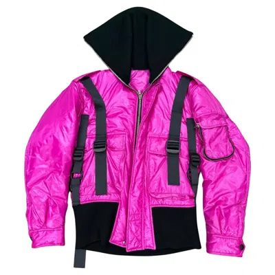 Pre-owned Dolce & Gabbana A/w2003  Bondage Parachute Aviator Jacket In Purple