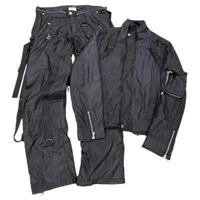 Pre-owned Dolce & Gabbana Aw2003  Bondage Parachute Runway Jumpsuit/set In Black