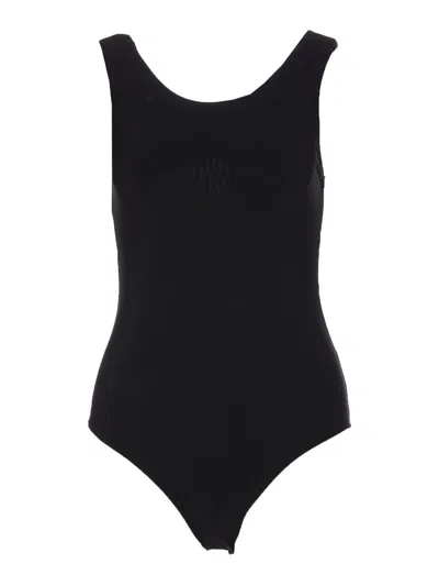 Dolce & Gabbana Logo One Piece Swimwear In Black