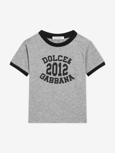 Dolce & Gabbana Baby Boys 2012 Logo T-shirt In Gray