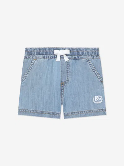Dolce & Gabbana Kids'  Baby Boys Chambray Shorts In Blue