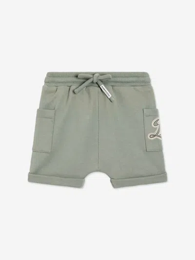 Dolce & Gabbana Kids'  Baby Boys Embroidered Logo Shorts In Green