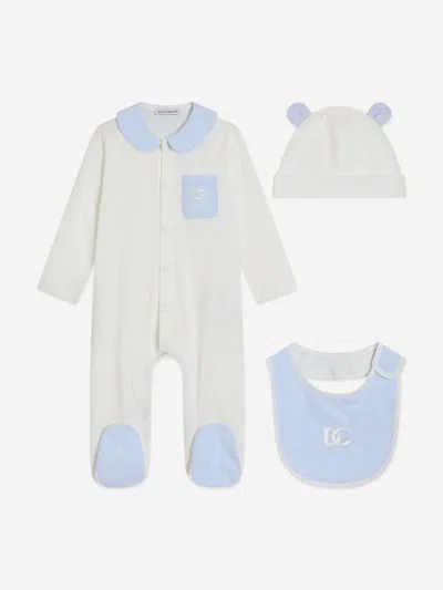 Dolce & Gabbana Baby Boys Logo Babygrow Set In Brown