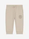 Dolce & Gabbana Logo-print Cotton Track Pants In Beige