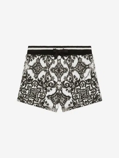 Dolce & Gabbana Kids' Baby Boys Majolica Print Shorts In Black