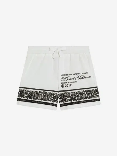 Dolce & Gabbana Kids' Baby Boys Majolica Print Shorts In White